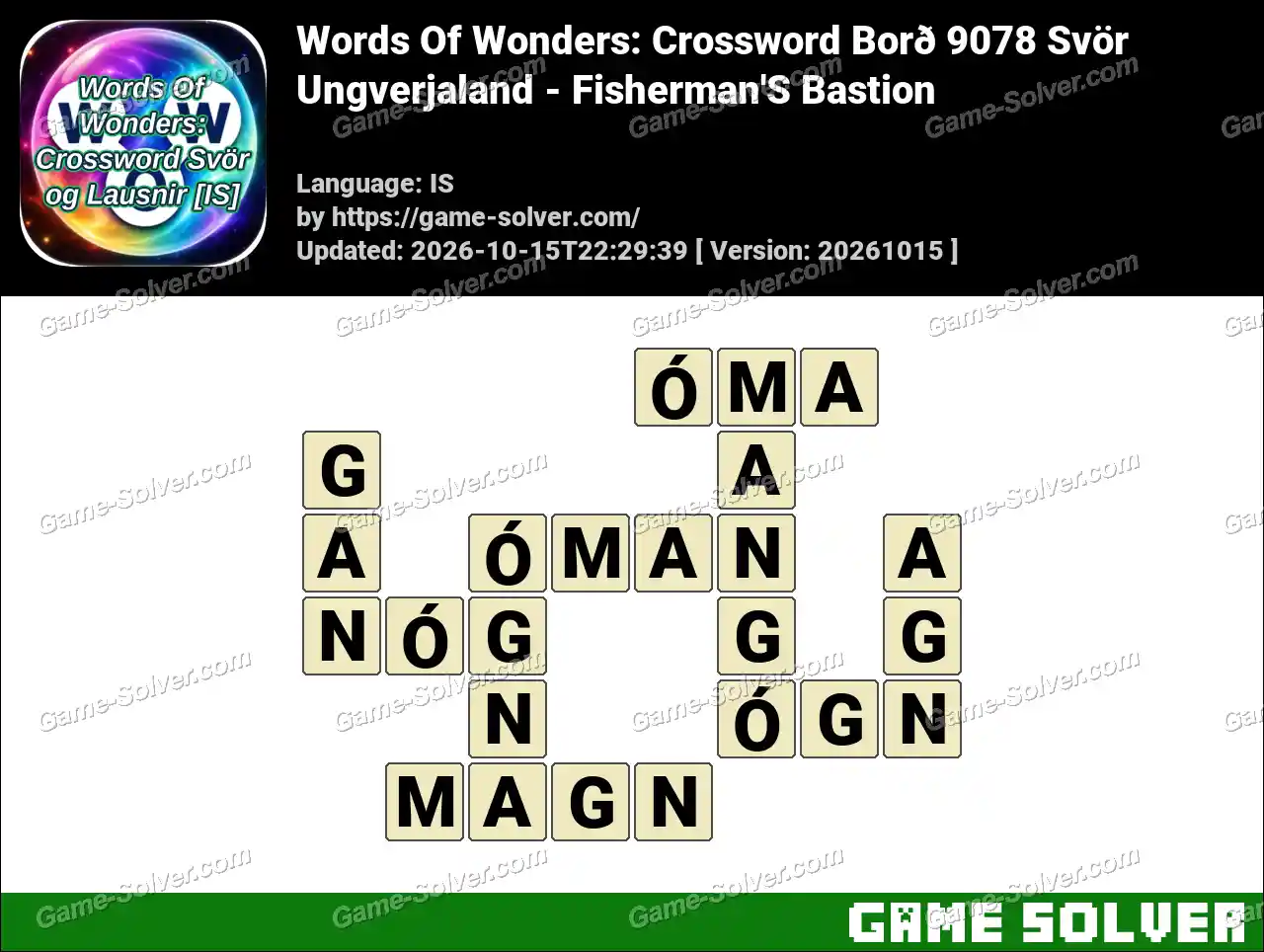 Words Of Wonders: Crossword Borð 9078 Svör – Ungverjaland – Fisherman’S Bastion